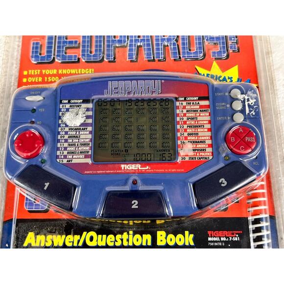 NEW Tiger Electronics Jeopardy Hand Held LCD Game Show 1997 Model 7-581 Sealed - Picture 4 of 8